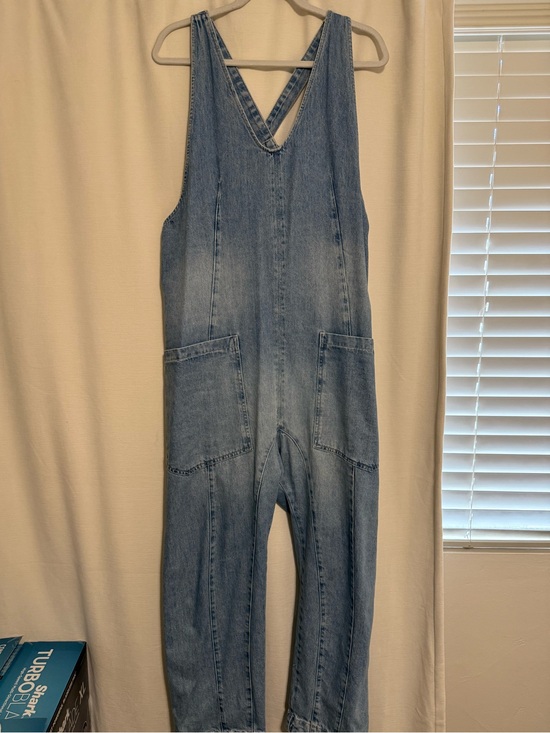 Free People Pants - Free People We The Free light blue denim overalls